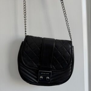 Michael Kors Black Quilted Crossbody Bag